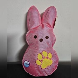 Nwt Easter Pink Peeps Bunny Squeak Dog Toy Plush 10,5"